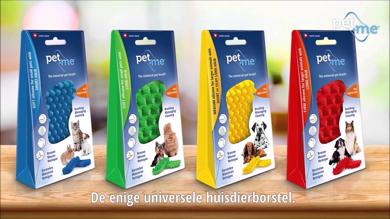 Pet+Me Cat Hair Brush Langhaar Grün