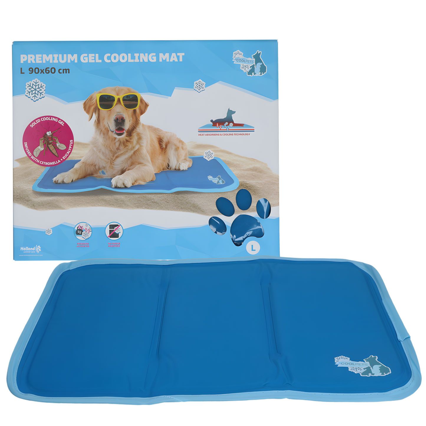 CoolPets Premium Gel Cooling Mat L 60x90cm by Hoffreund