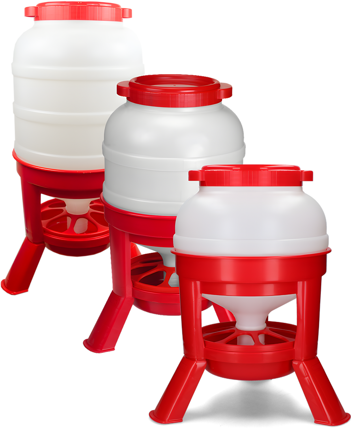 Gaun Geflügel Futterautomat mit Ständer Rot 20 l by Hoffreund