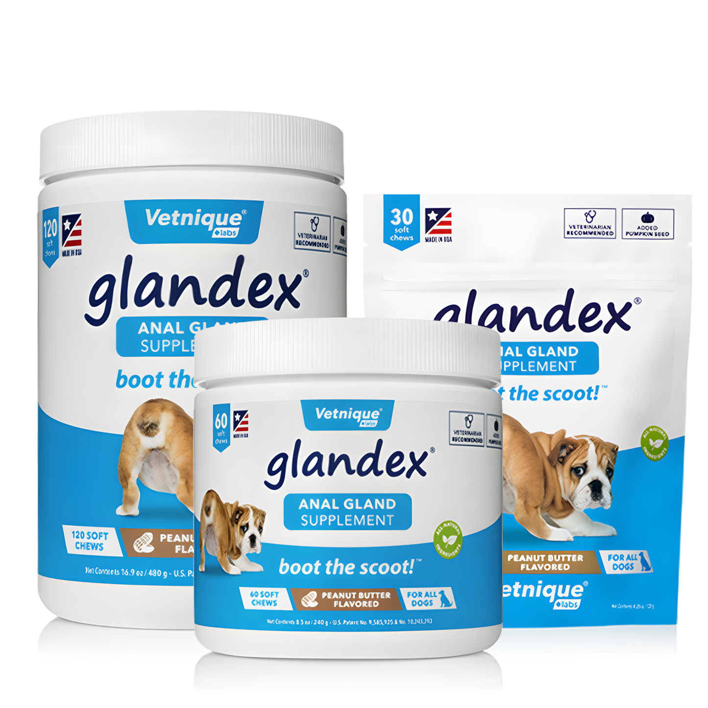Glandex Soft Chews Erdnussbutter 60 St. by Hoffreund