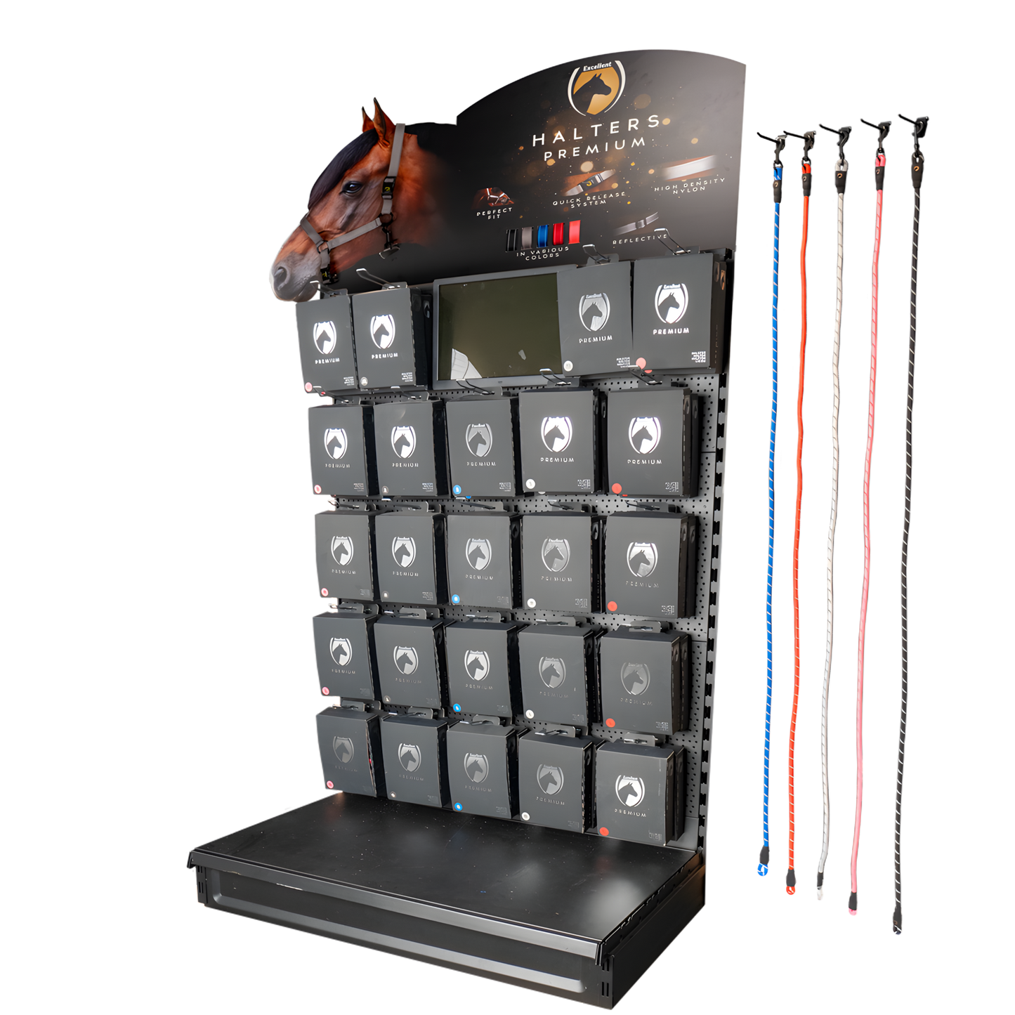 Package Deal Excellent Horse Halfter und Führstrick Premium by Hoffreund
