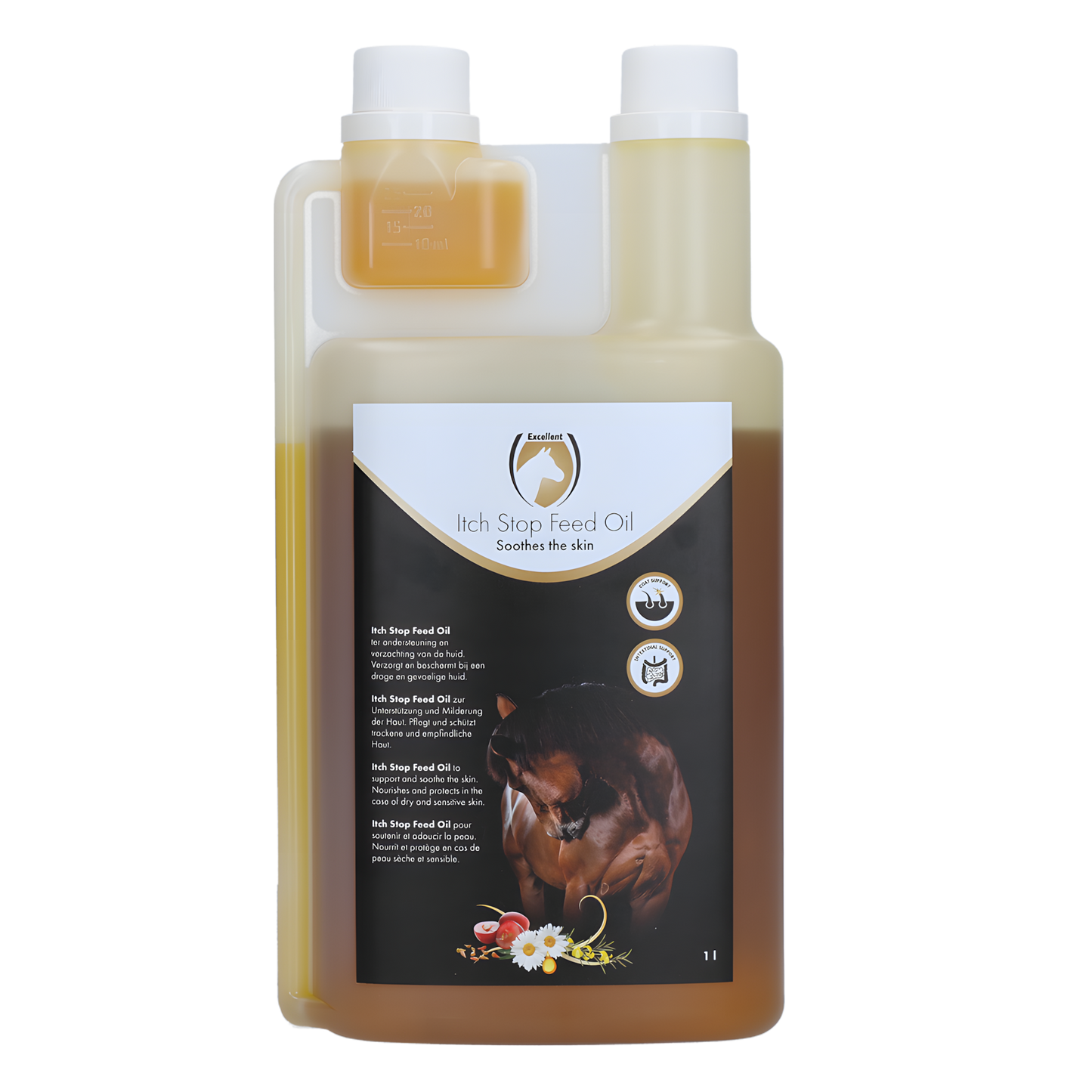 Excellent Horse Itch Stop Feed Oil 1 l by Hoffreund