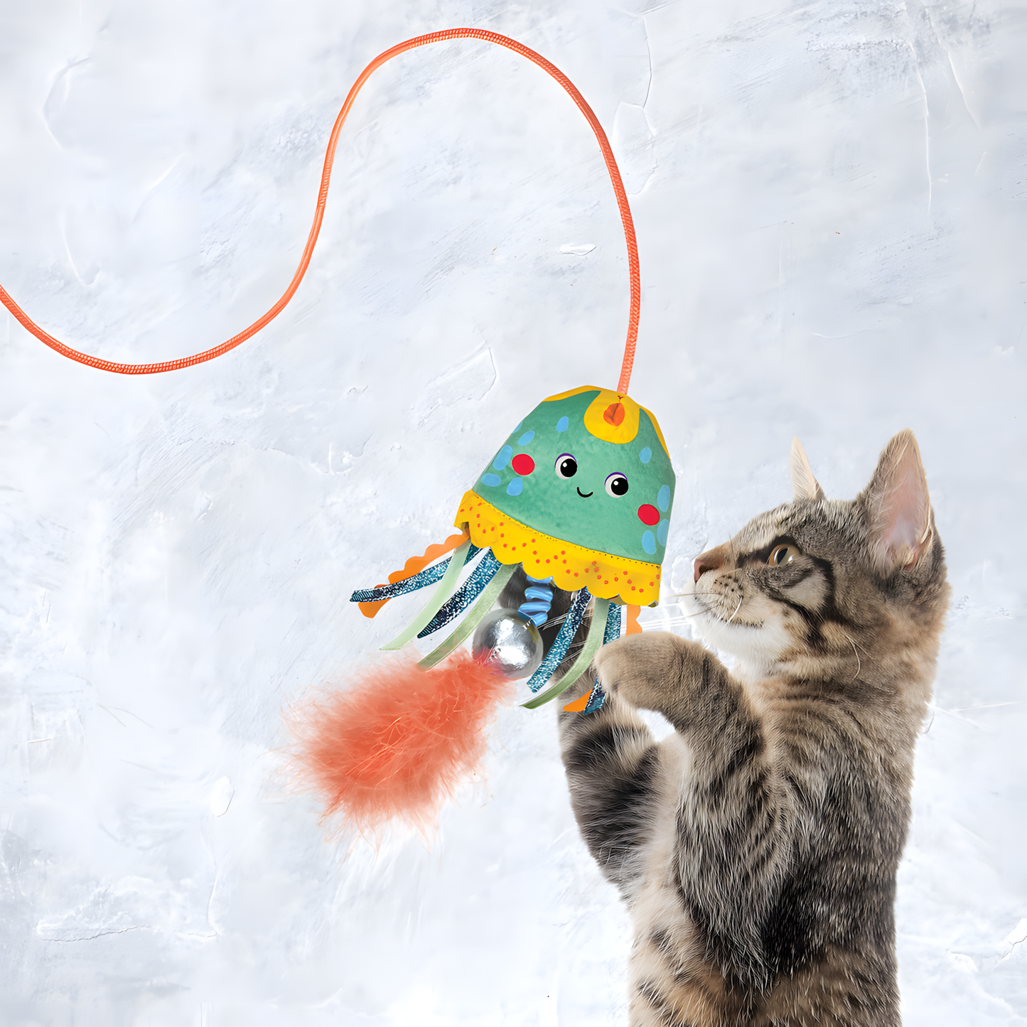 KONG Teaser Jellyfish Assorti - Interaktives Katzenspielzeug Mit Katzenminze Für Jagdtrieb Und Lebhaften Spielspaß by Hoffreund