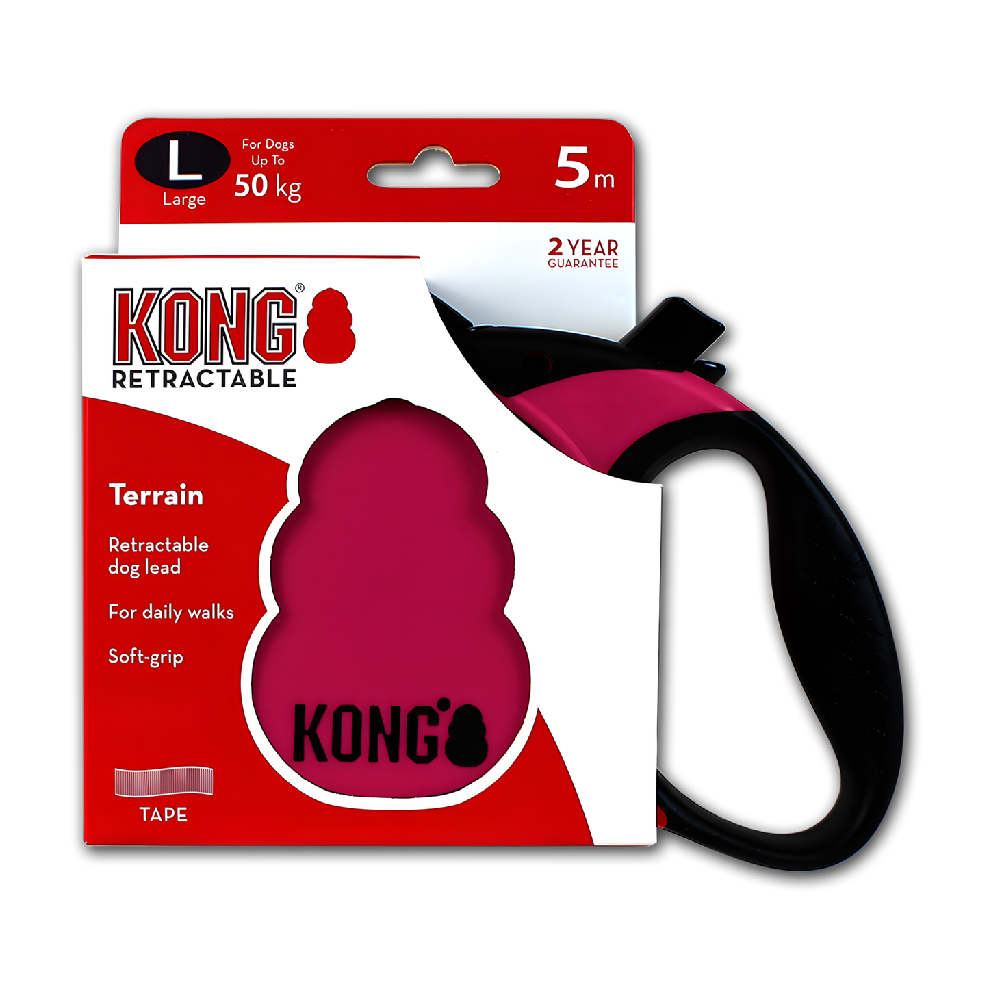 KONG Retractable Leash - Terrain Rosa L by Hoffreund
