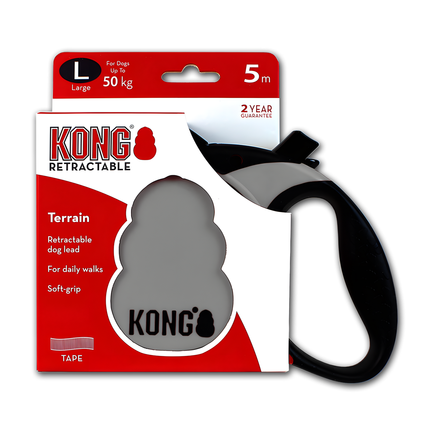 KONG Retractable Leash - Terrain Grau L by Hoffreund