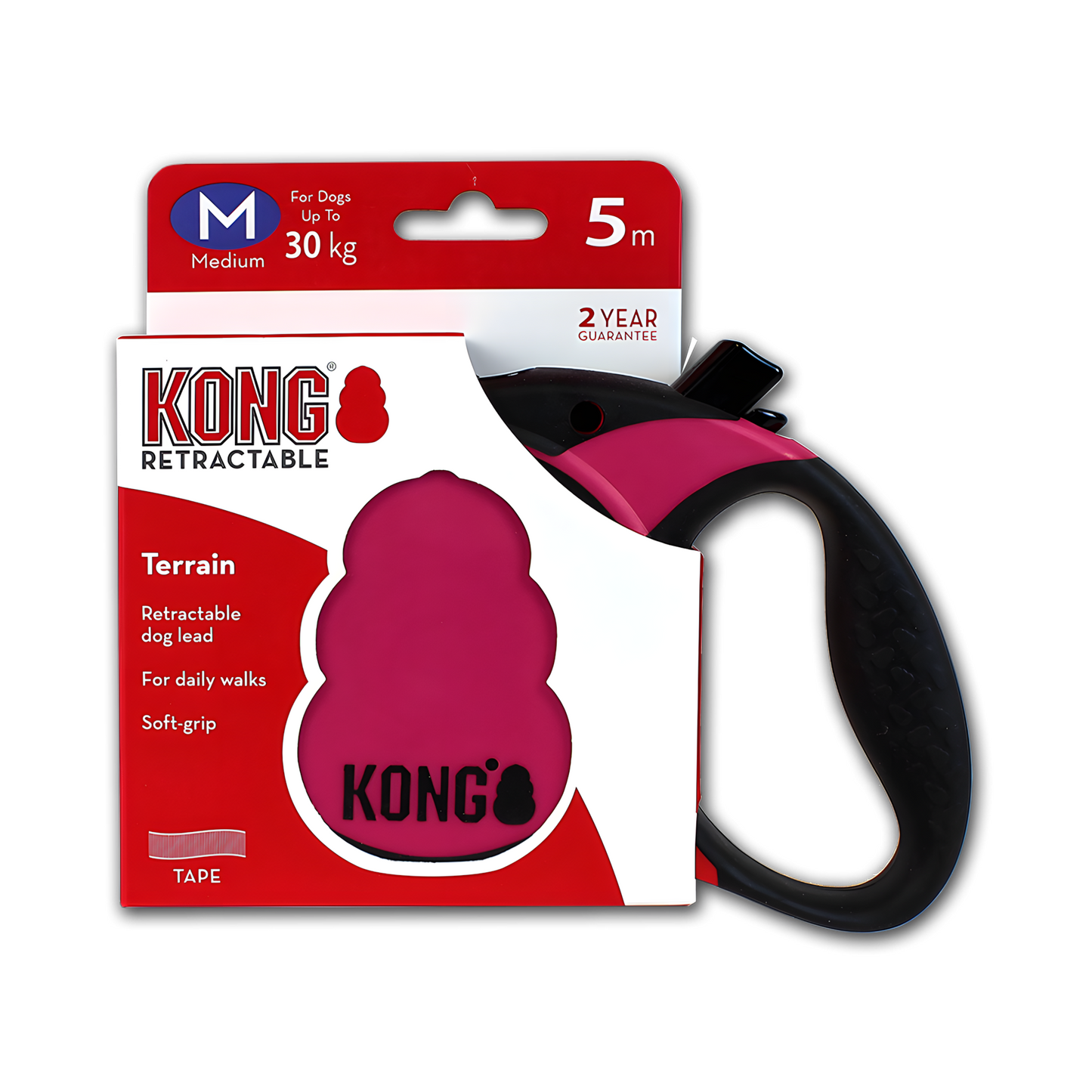 KONG Retractable Leash - Terrain Rosa M by Hoffreund