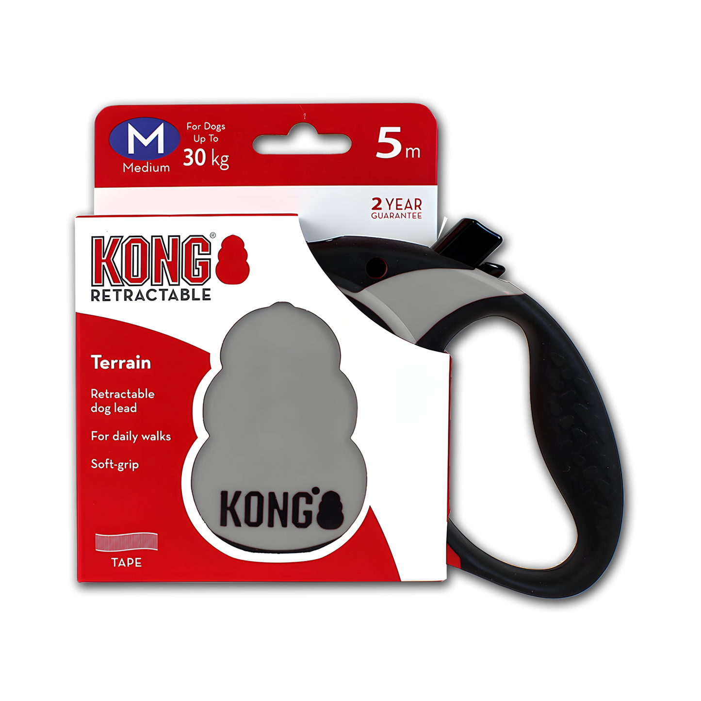 KONG Retractable Leash - Terrain Grau M by Hoffreund