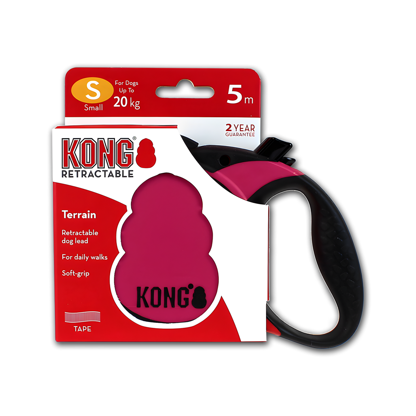 KONG Retractable Leash - Terrain Rosa S by Hoffreund