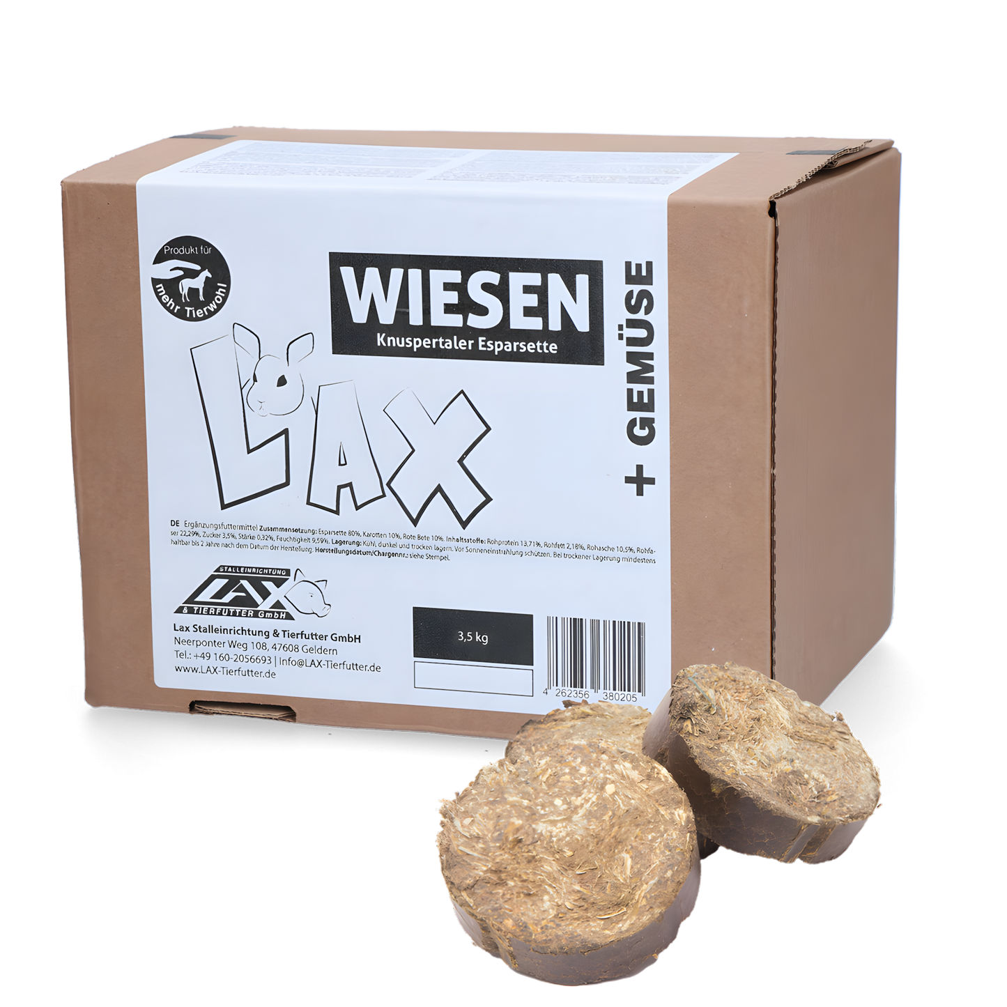 Lax Wiesen Knuspertaler Esparsette & Gemüse 3,5 kg (20 Stück)