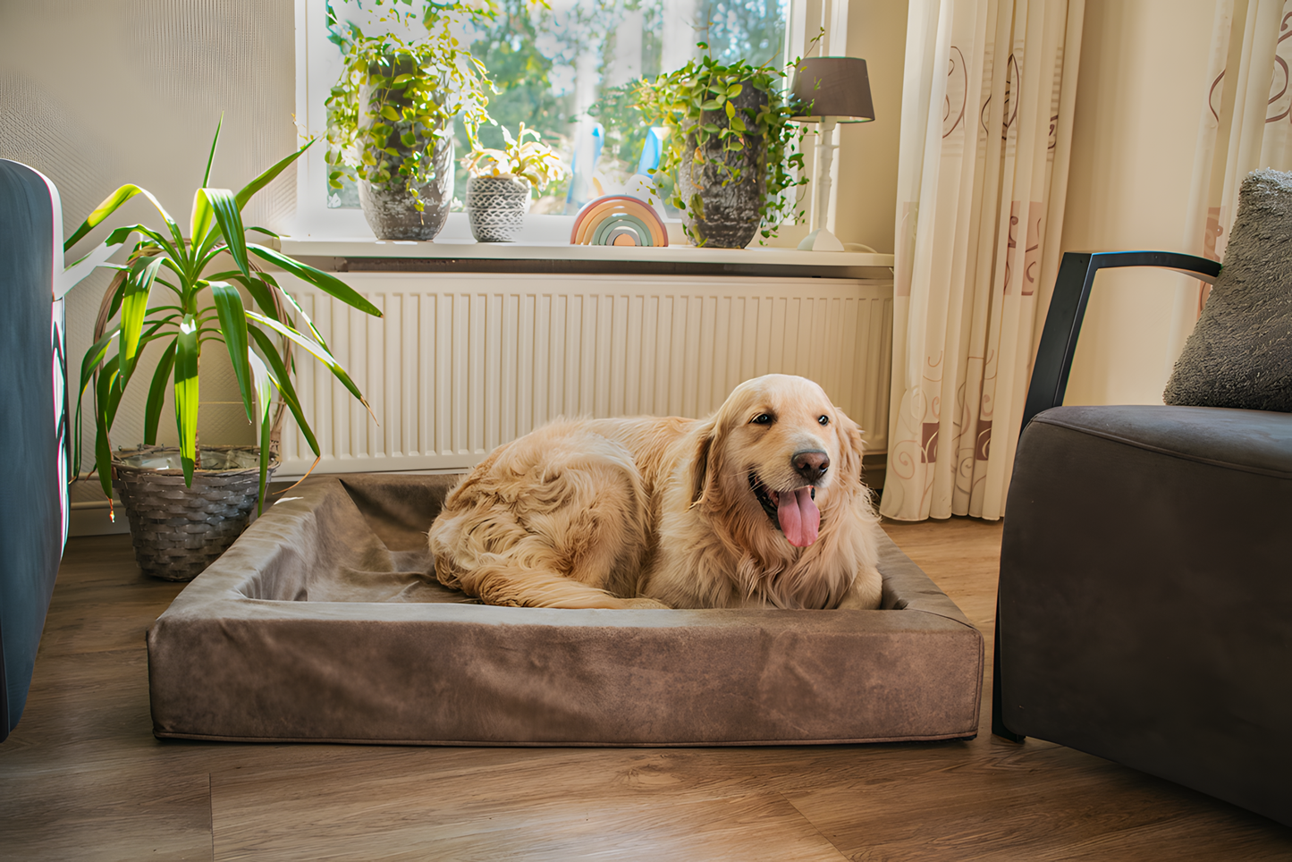 Let's Sleep Comfy Cushion Hundekorb XL Taupe by Hoffreund
