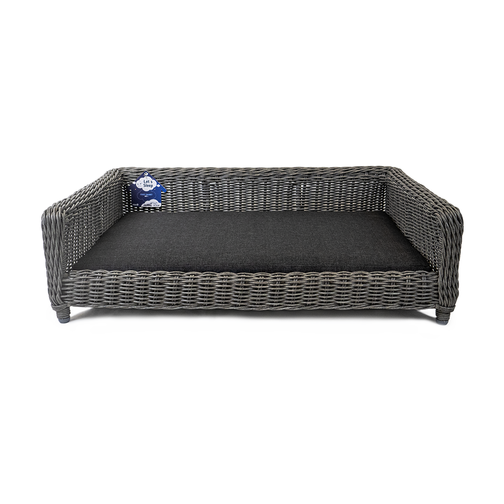 Let's Sleep Cozy Basket Weidenkorb Für Hunde XL Anthrazit