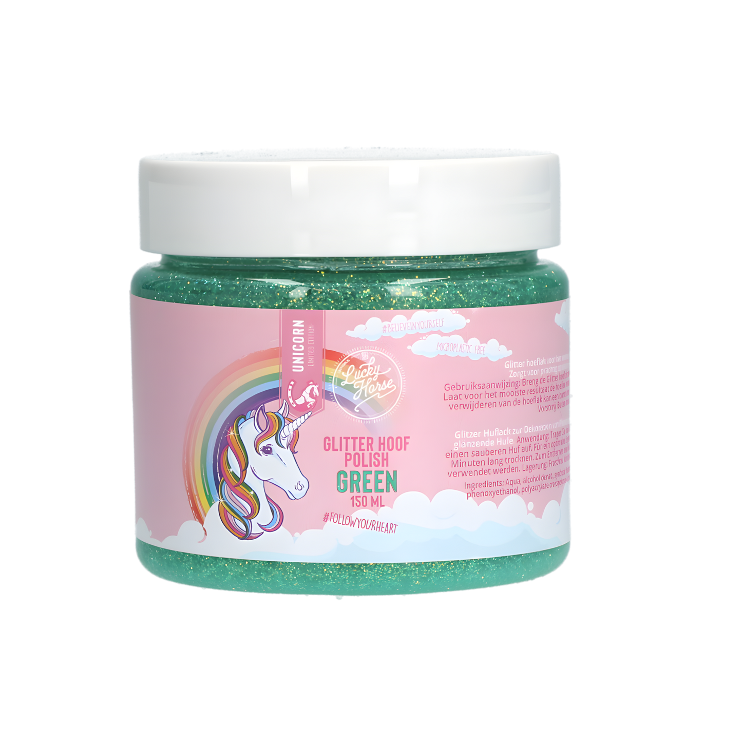 Lucky Horse Glitzer Huflack Grün