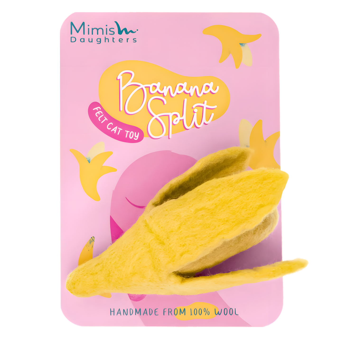 Mimis Daughters Banana Split - Handgefertigtes Katzenspielzeug Aus Filzwolle Weckt Den Jagdinstinkt by Hoffreund