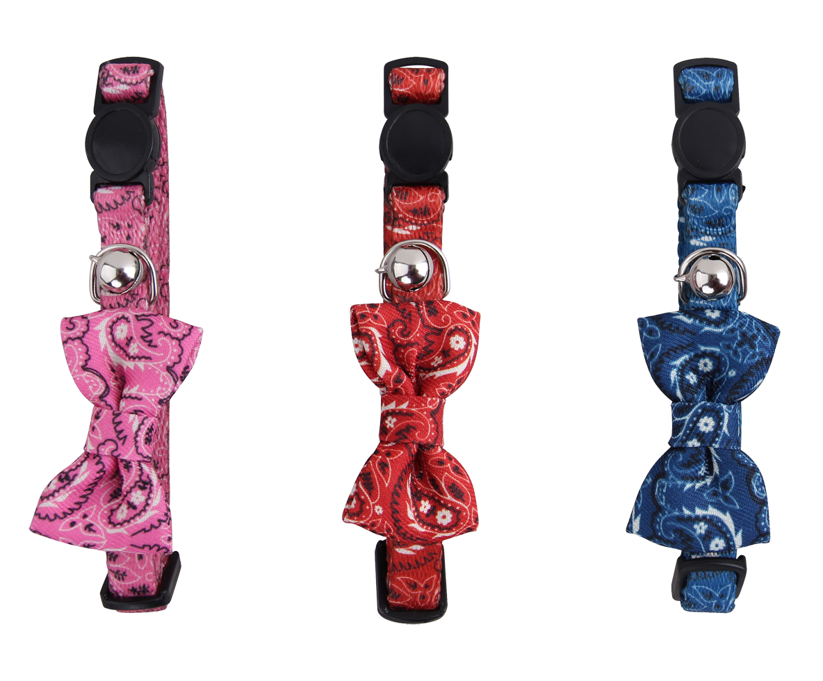 Pawise Cat Collar With Bowknot Rosa
