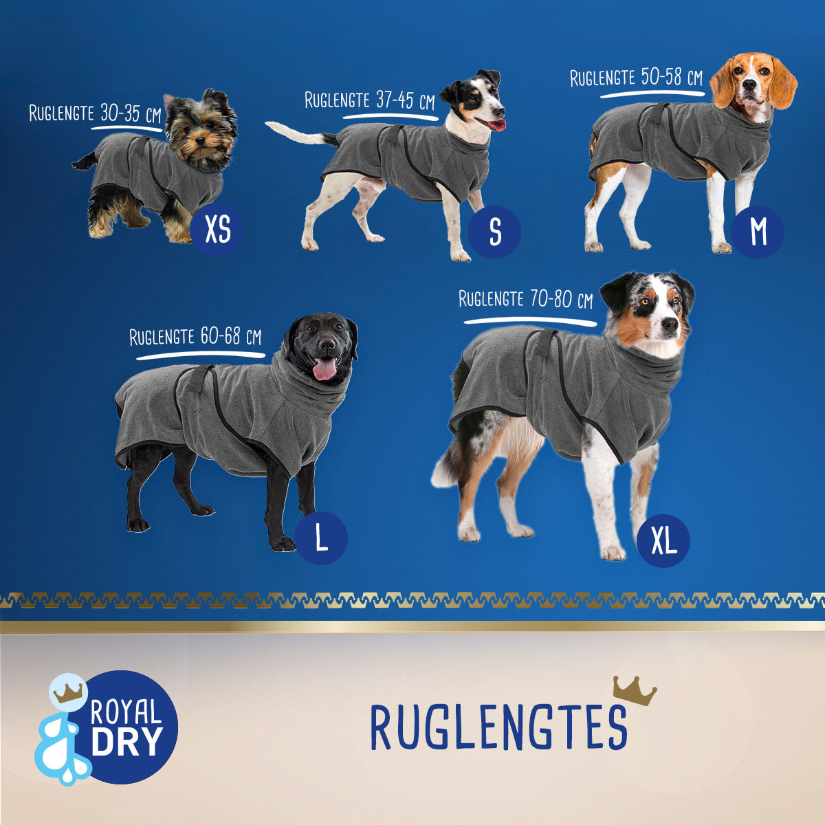 Royal Dry Bademantel Für Hunde M
