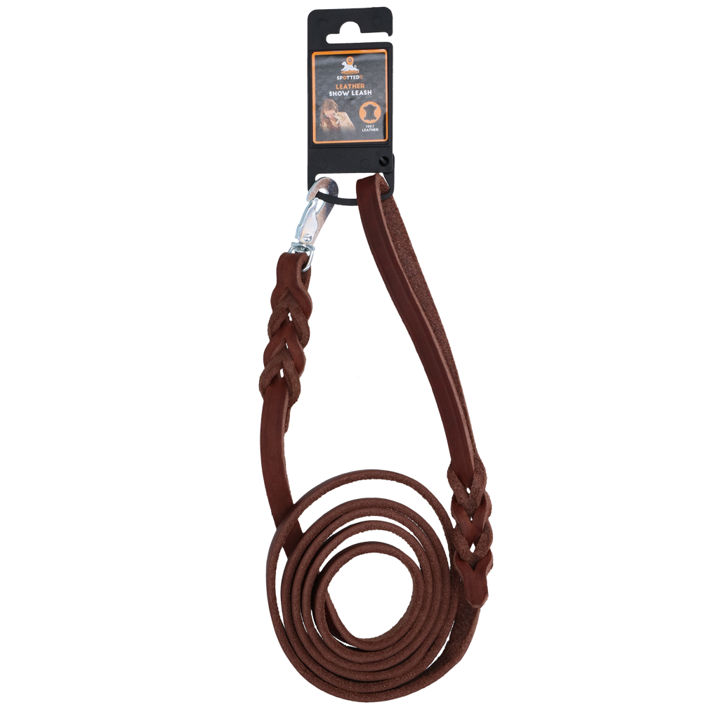 Spotted! Pro Leder Führleine Braun 1,2 x 180 cm (Klipphaken)