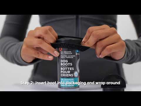 Goo-eez Dog Boots Lites 4 Per Pack XL Schwarz