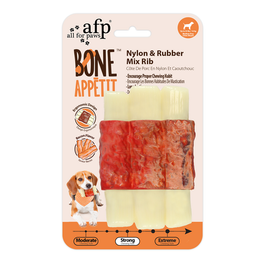 AFP Bone Appetit - Nylon & Rubber Mix Rib - Bacon Flavor In