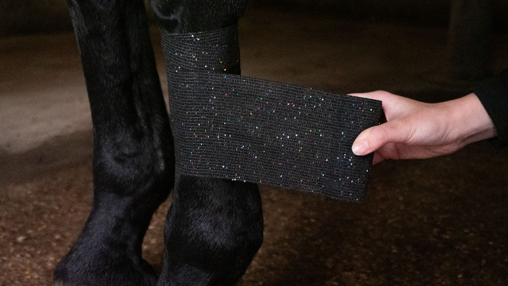 Excellent Animal Glitter Bandage Pro 10 cm - Schwarz