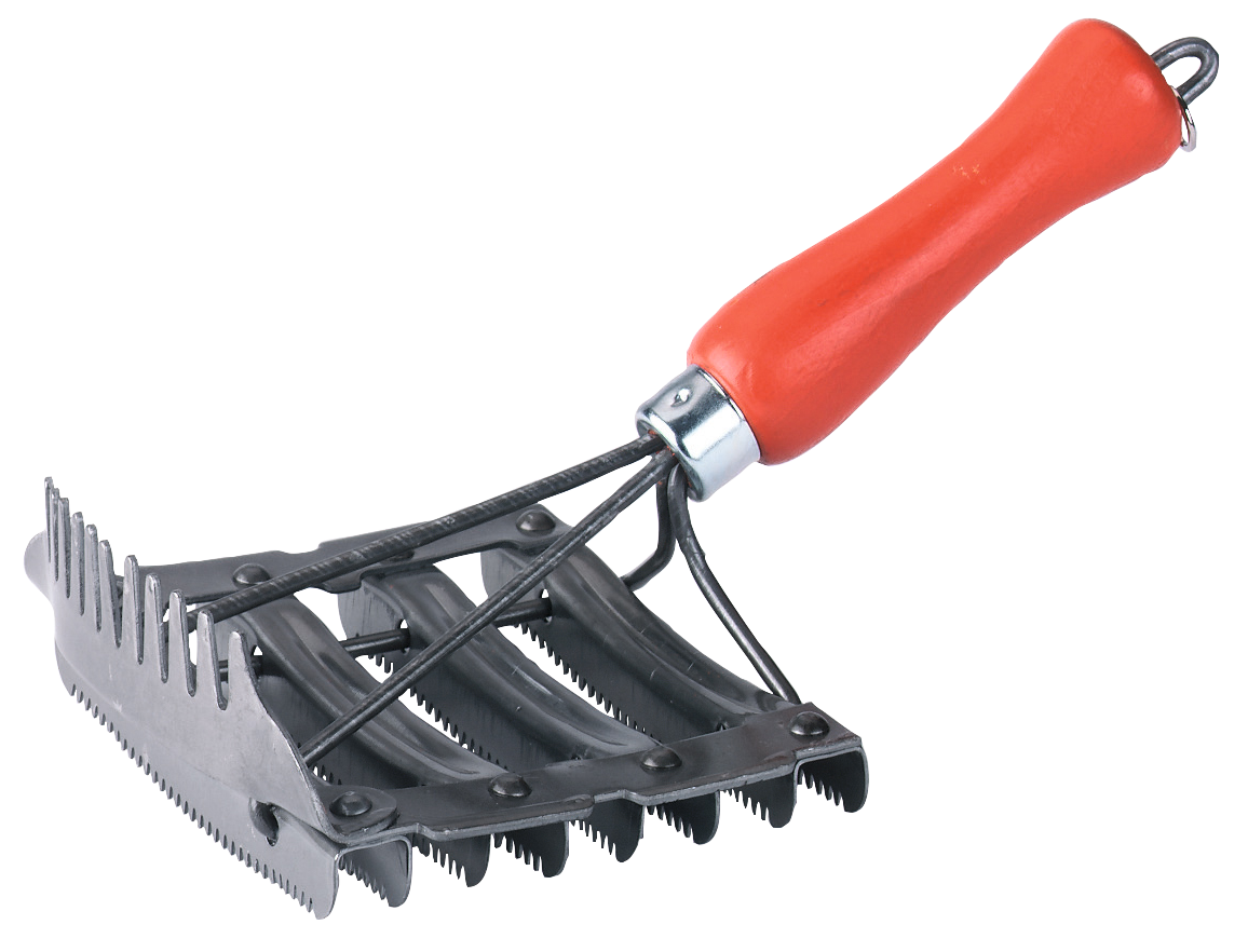 Metall-Striegel, 8-reihig durchbrochen