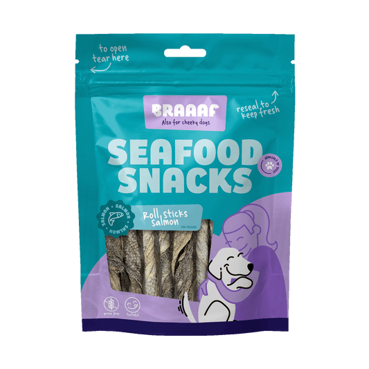 Braaaf Seafood Lachs Roll Sticks - 12 cm