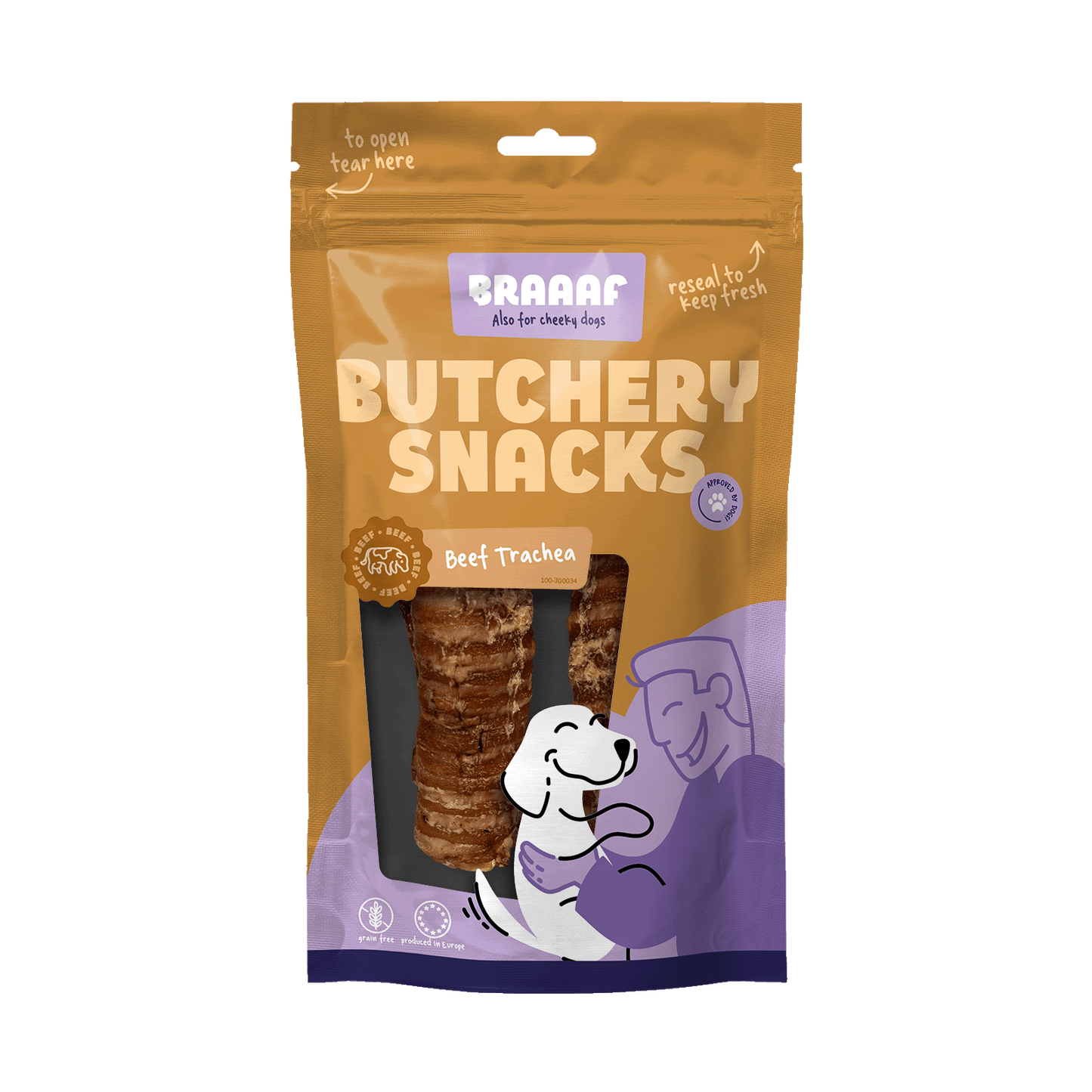 Braaaf Butchery Snacks Rinderluftröhre 85 g