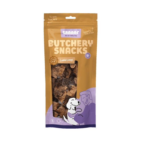 Braaaf Butchery Snacks Lammlungen 85 g