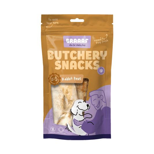 Braaaf Butchery Snacks Kaninchenpfoten 100 g