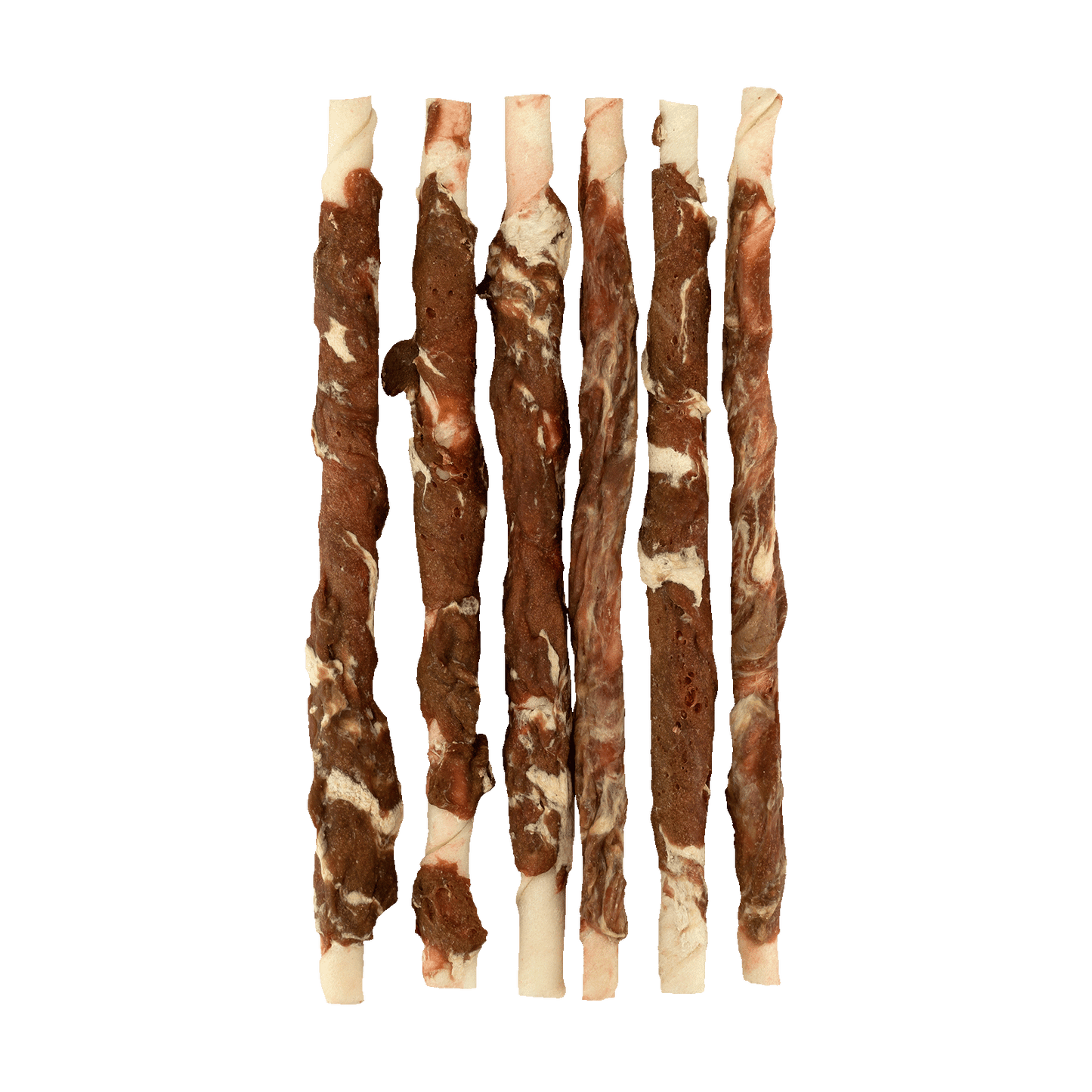 Braaaf Rawhide Twister Rind & Fisch (6 St.) - 21 cm