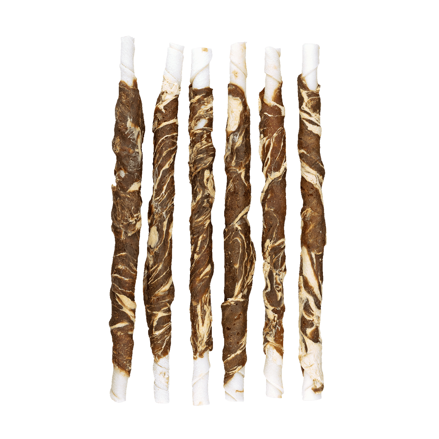 Braaaf Rawhide Twister Lamm & Fisch (6 St.) - 21 cm