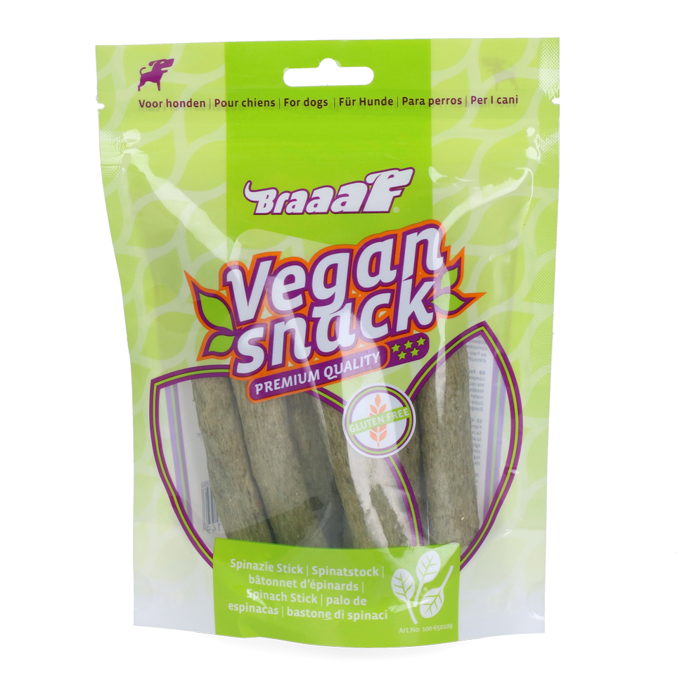 Braaaf Vegan Snack Spinat Stick - 12 cm