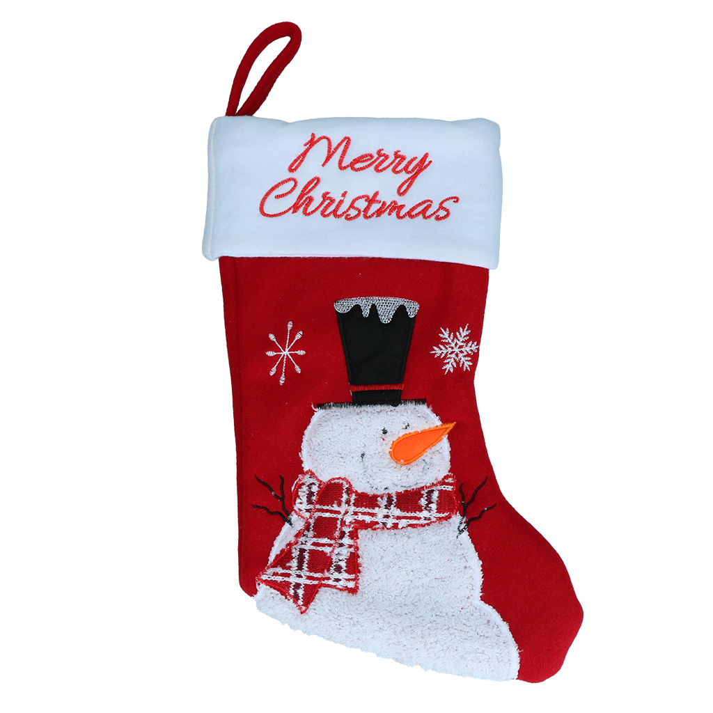 Weihnachtssocken Christmas Stocking Wooly Snowman