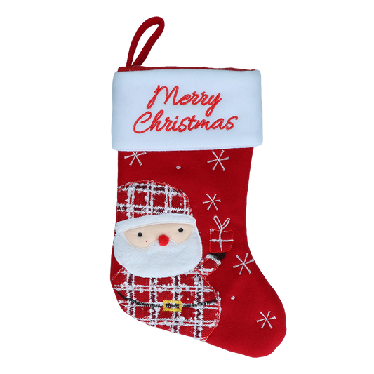 Weihnachtssocken Christmas Stocking Wooly Santa