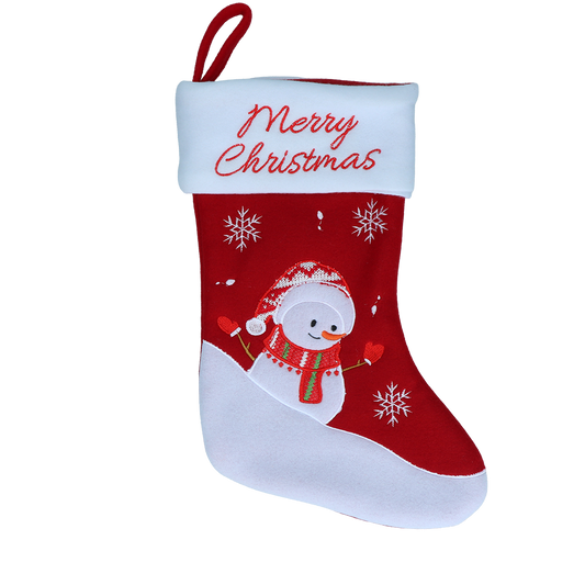 Weihnachtssocken Christmas Stocking Snowman