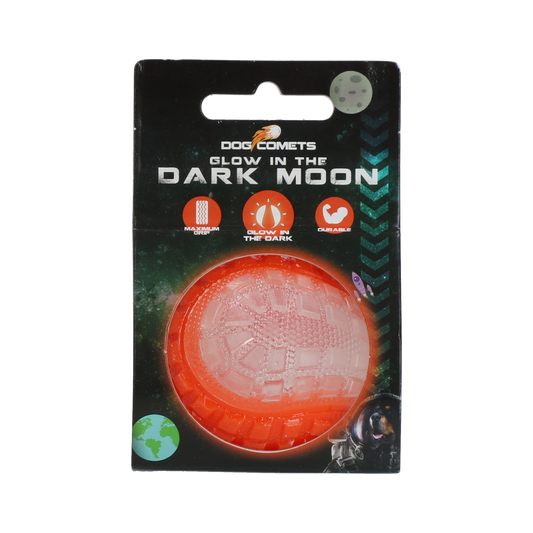 Dog Comets Glow In The Dark Moon Ball S Orange