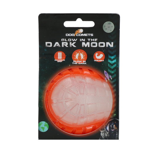Dog Comets Glow In The Dark Moon Ball M Orange