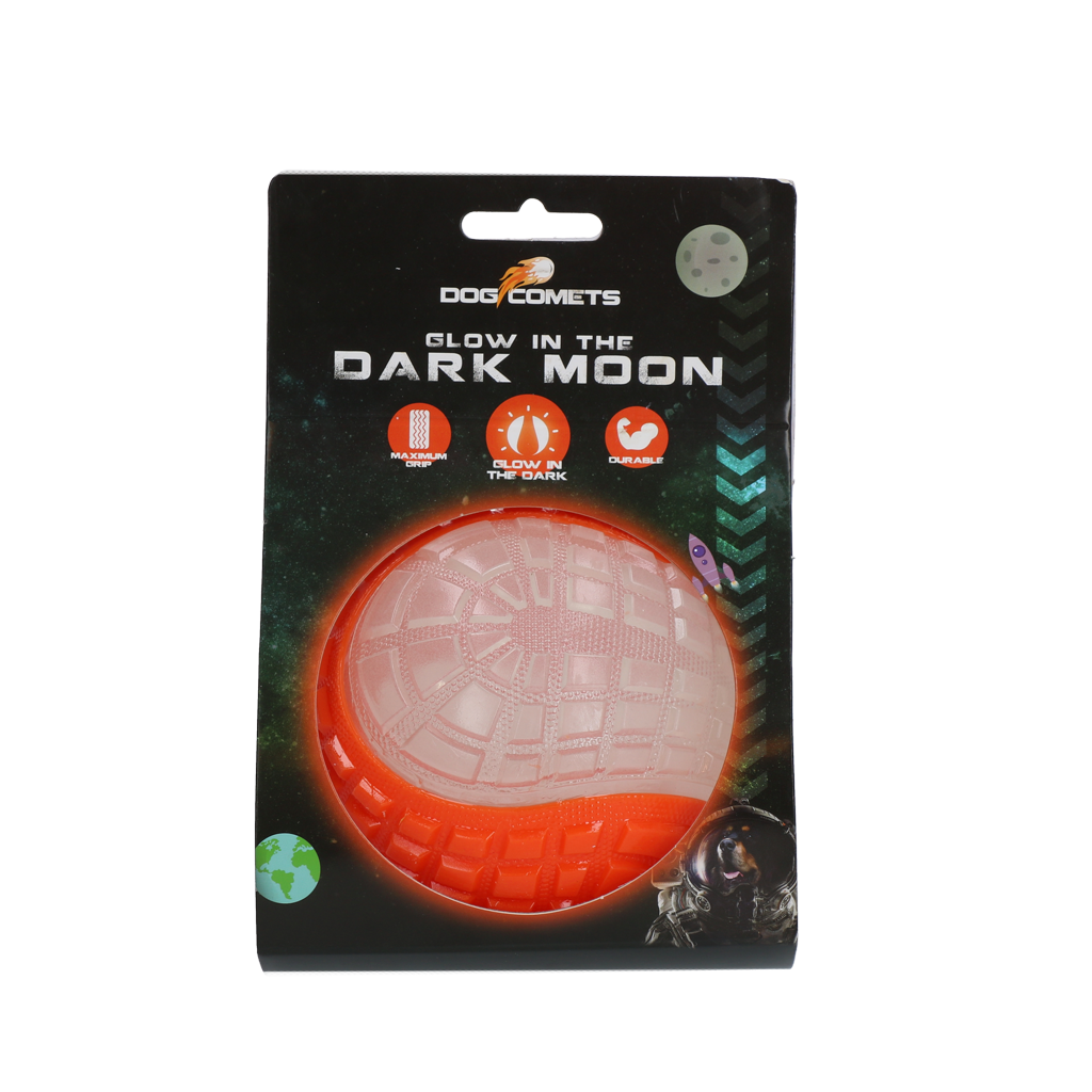 Dog Comets Glow In The Dark Moon Ball L Orange