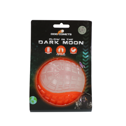 Dog Comets Glow In The Dark Moon Ball L Orange