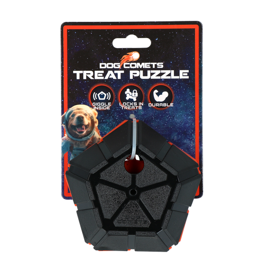 Dog Comets Treat Puzzle Orange