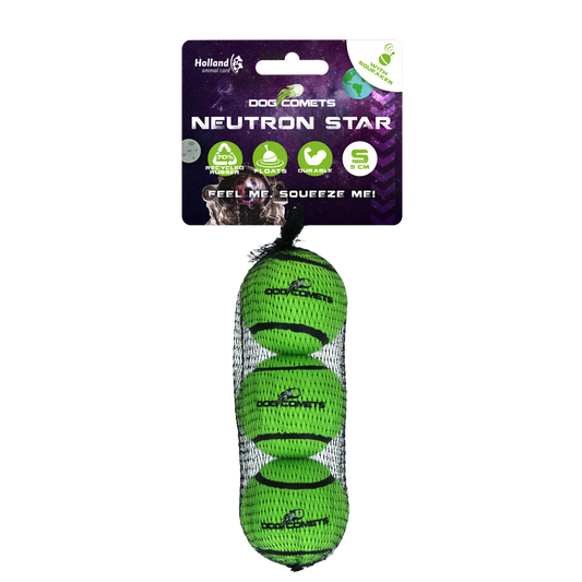 Dog Comets Neutron Star Tennisball Mit Quietscher S Grün (3-pack)