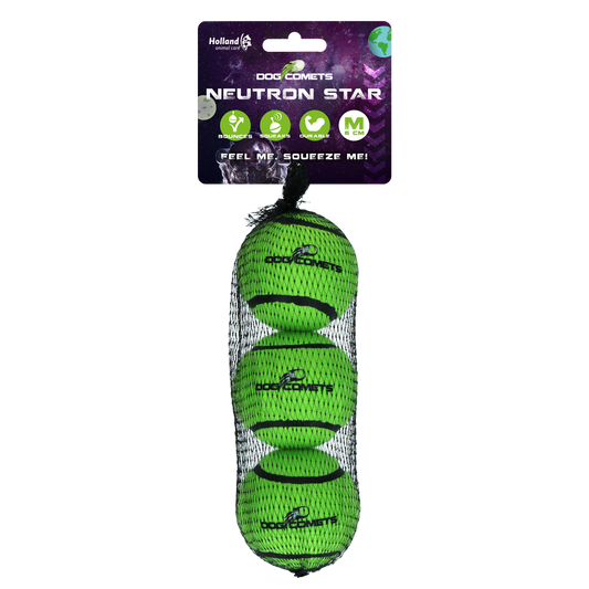 Dog Comets Neutron Star Tennisball Mit Quietscher M Grün (3-pack)