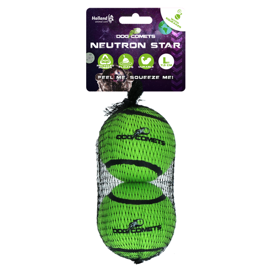 Dog Comets Neutron Star Tennisball Mit Quietscher L Grün (2-pack)