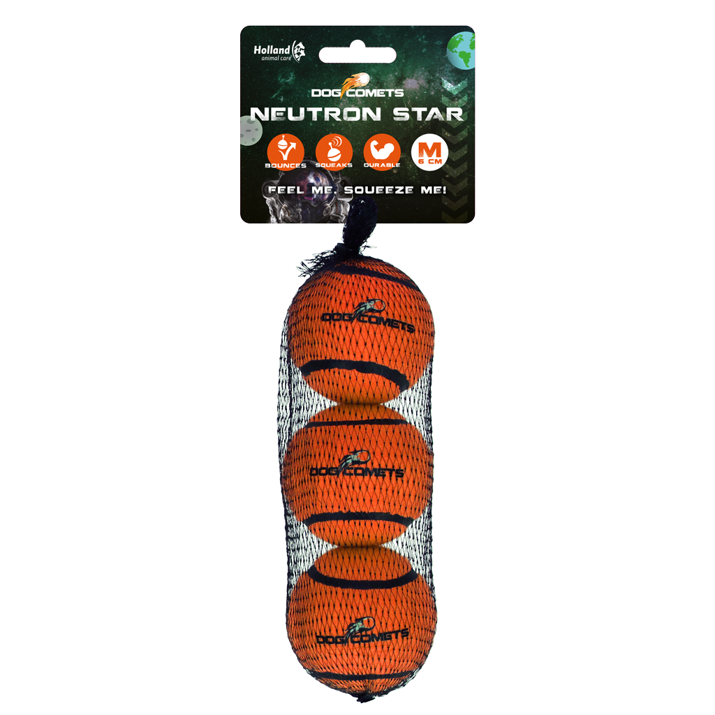 Dog Comets Neutron Star Tennisball Mit Quietscher M Orange (3-pack)