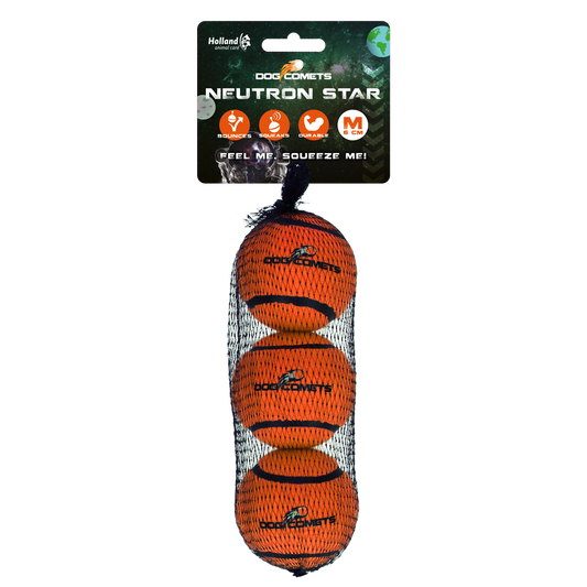 Dog Comets Neutron Star Tennisball Mit Quietscher M Orange (3-pack)
