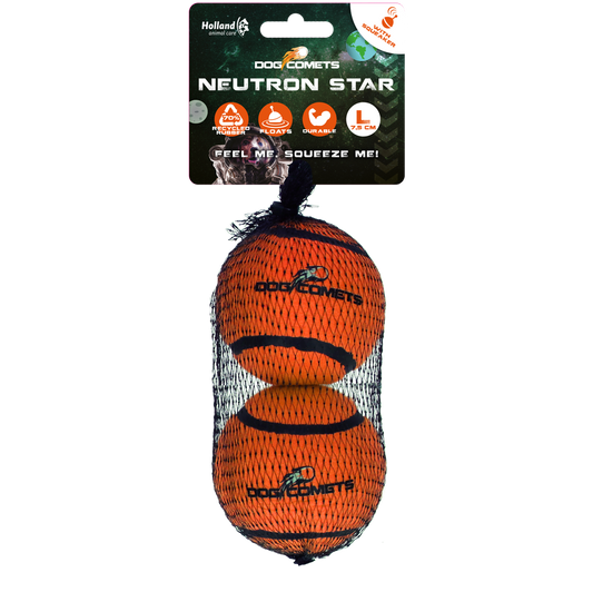 Dog Comets Neutron Star Tennisball Mit Quietscher L Orange (2-pack)