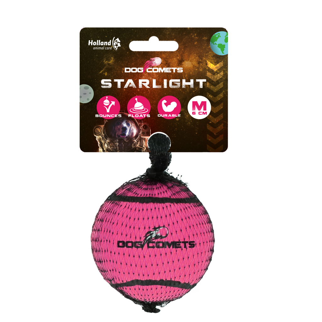 Dog Comets Starlight Tennisball M Rosa