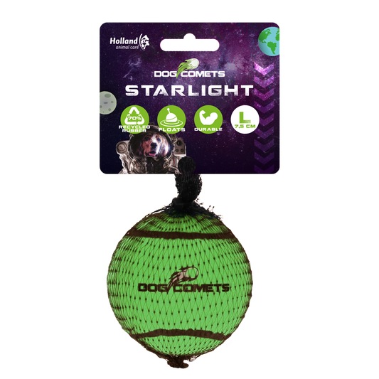 Dog Comets Starlight Tennisball L Grün