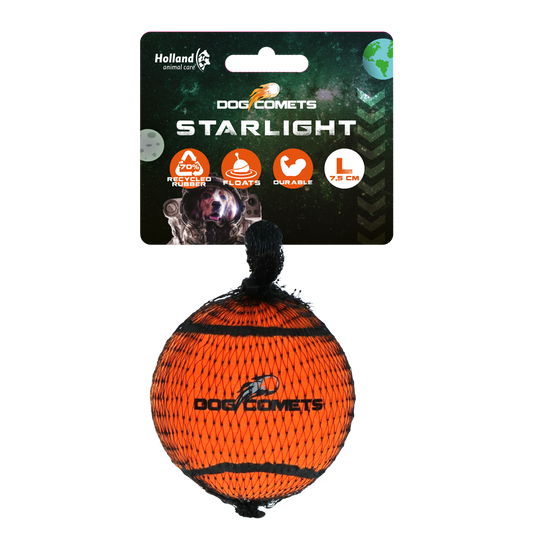 Dog Comets Starlight Tennisball L Orange