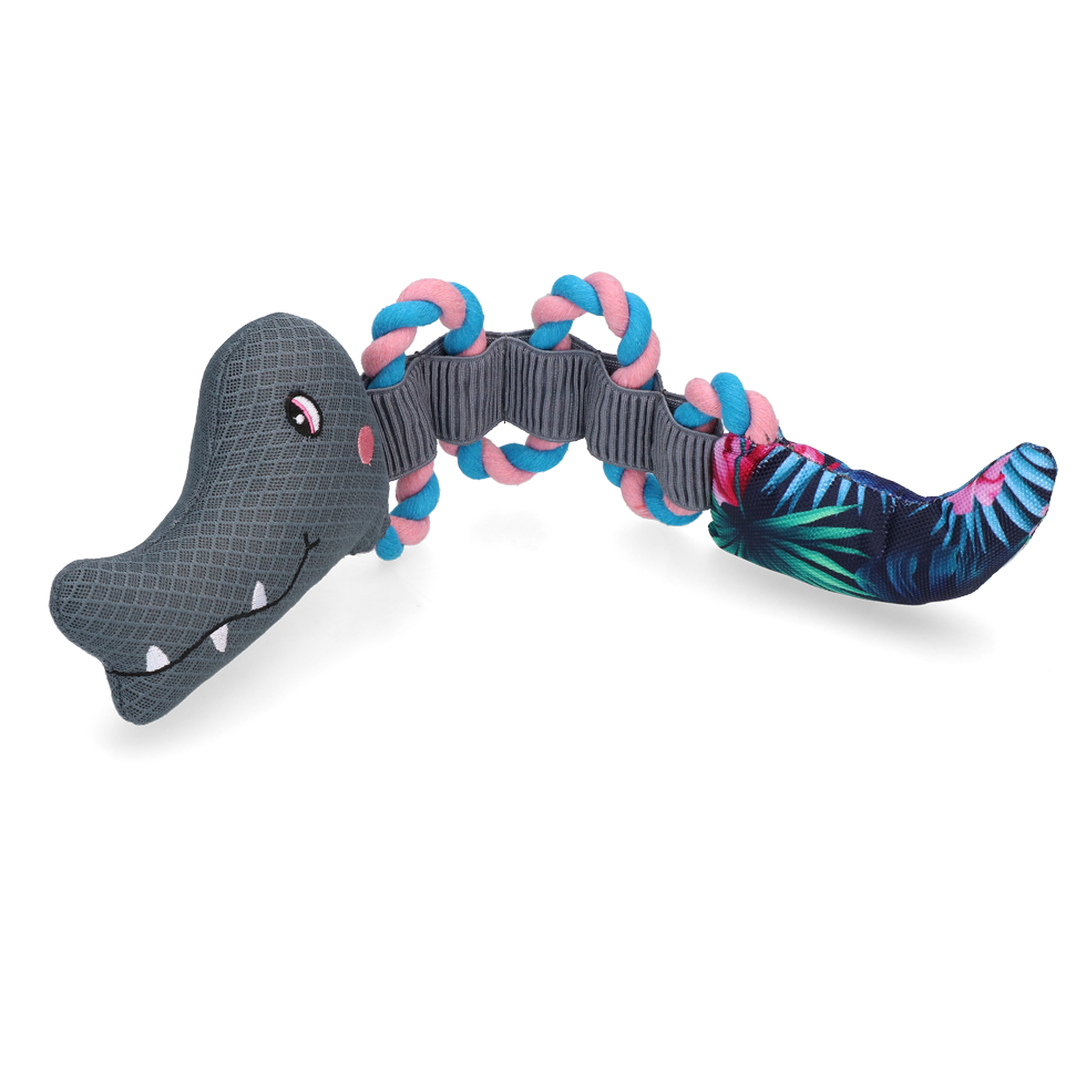 CoolPets Pull Me! Crocky Rope Flower