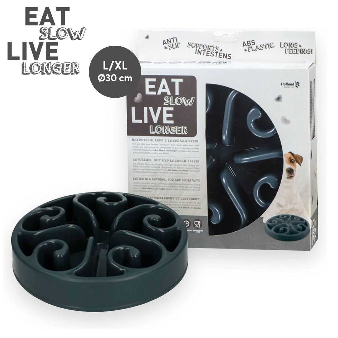 Eat Slow Live Longer Original Grau L